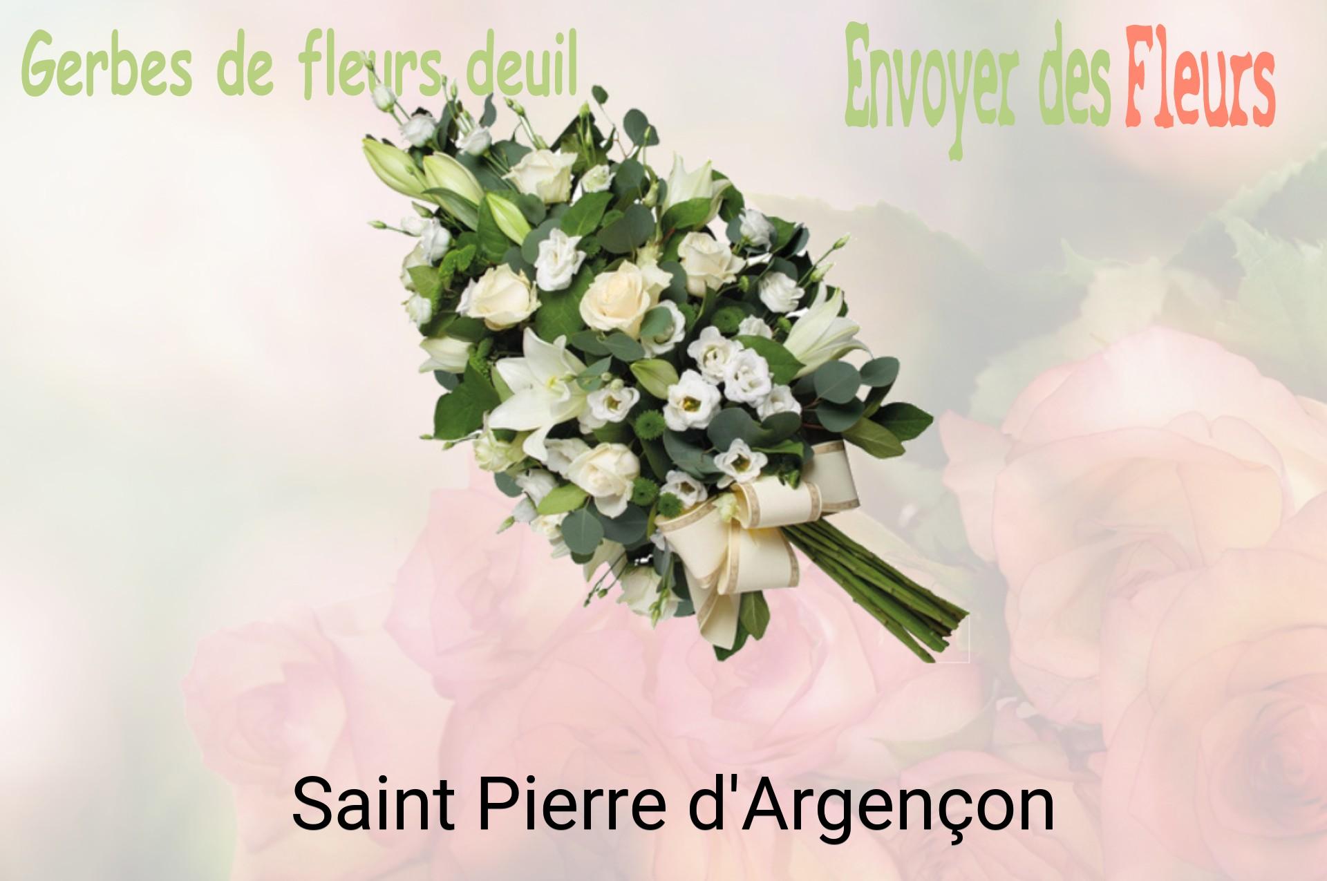Gerbe de fleurs de deuil livrée à Saint-Pierre-d'Argençon